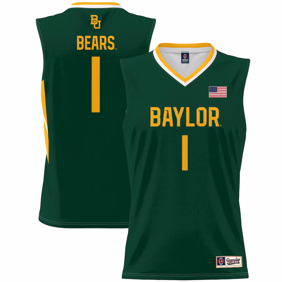 Youth GameDay Greats #1 Green Baylor Bears Lightweight Basketball Jersey - Jersey
