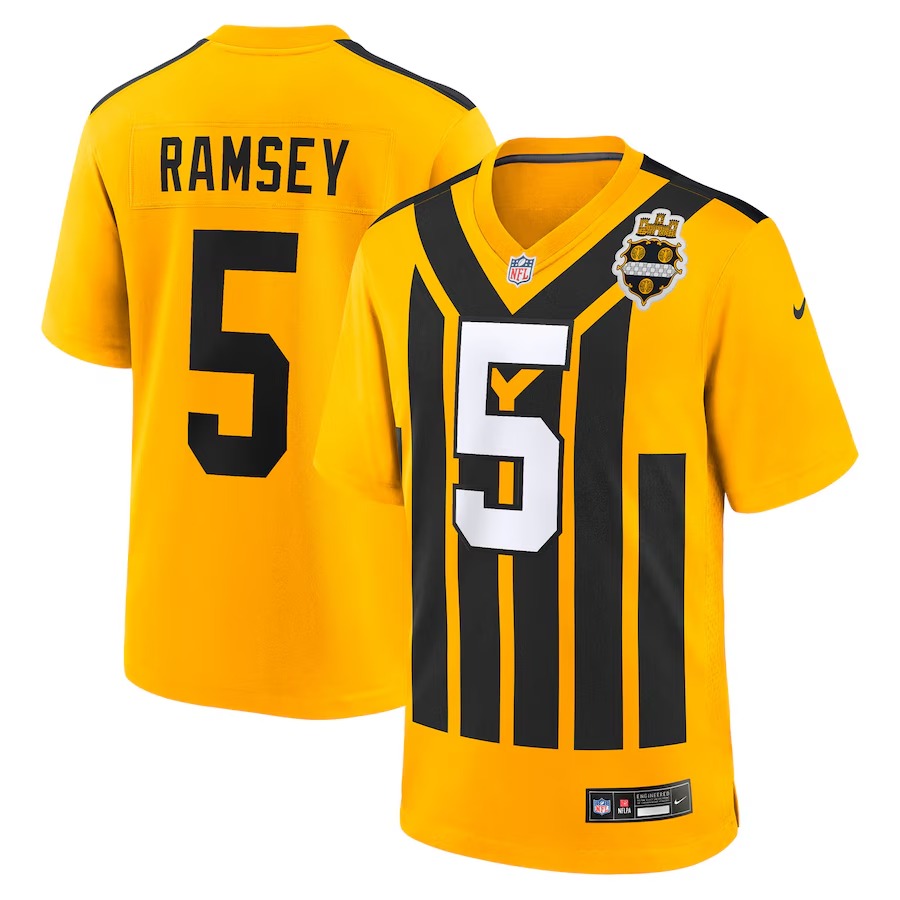 Men's Pittsburgh Steelers Jalen Ramsey Nike Gold Alternate 1933 Throwback Game Jersey - Jersey