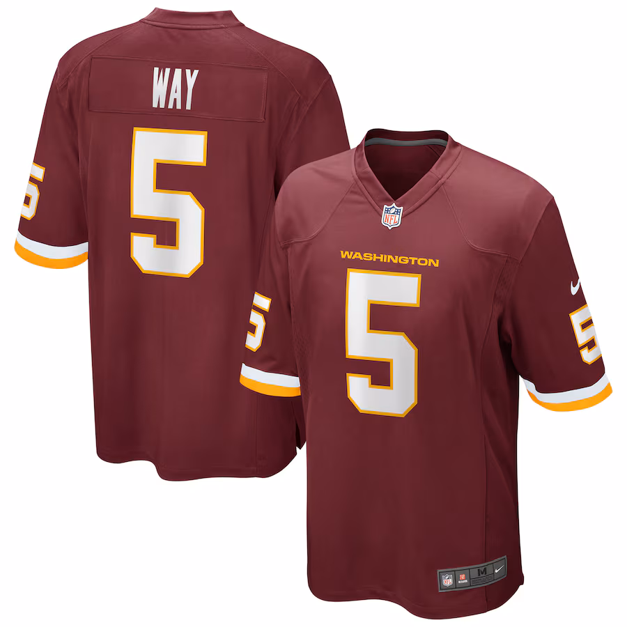 Men's Nike Tress Way Washington Football Team Burgundy Game Player Jersey - Jersey