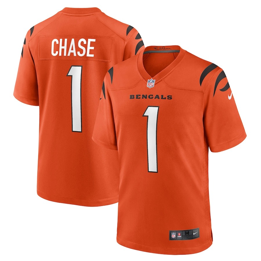 Men's Cincinnati Bengals Ja'Marr Chase Nike Orange Game Jersey - Jersey