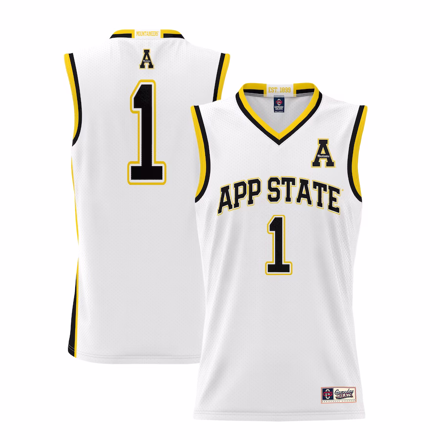 #70 Appalachian State Mountaineers GameDay Greats Unisex Lightweight Basketball Jersey - White - Jersey