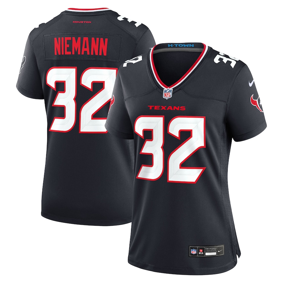 Women's Houston Texans Nick Niemann Nike Navy Team Game Jersey - Jersey