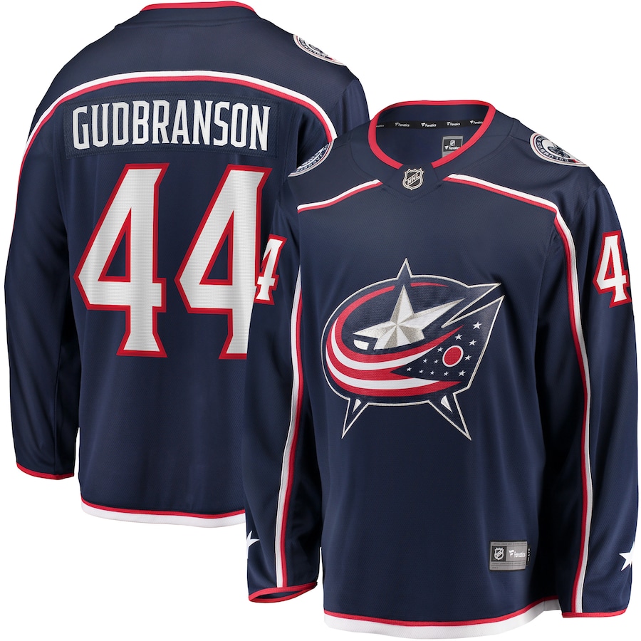 Men's Columbus Blue Jackets Erik Gudbranson Fanatics Navy Home Breakaway Player Jersey - Jersey