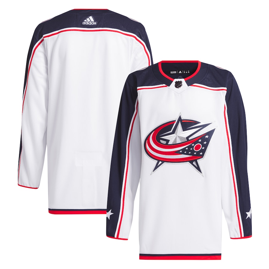 Men's Columbus Blue Jackets adidas White Away Primegreen Authentic Jersey - Jersey