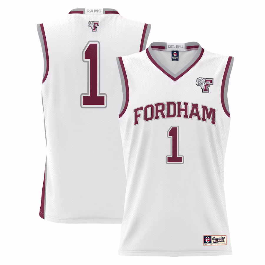 #1 Fordham Rams GameDay Greats Youth Lightweight Basketball Jersey - White - Jersey
