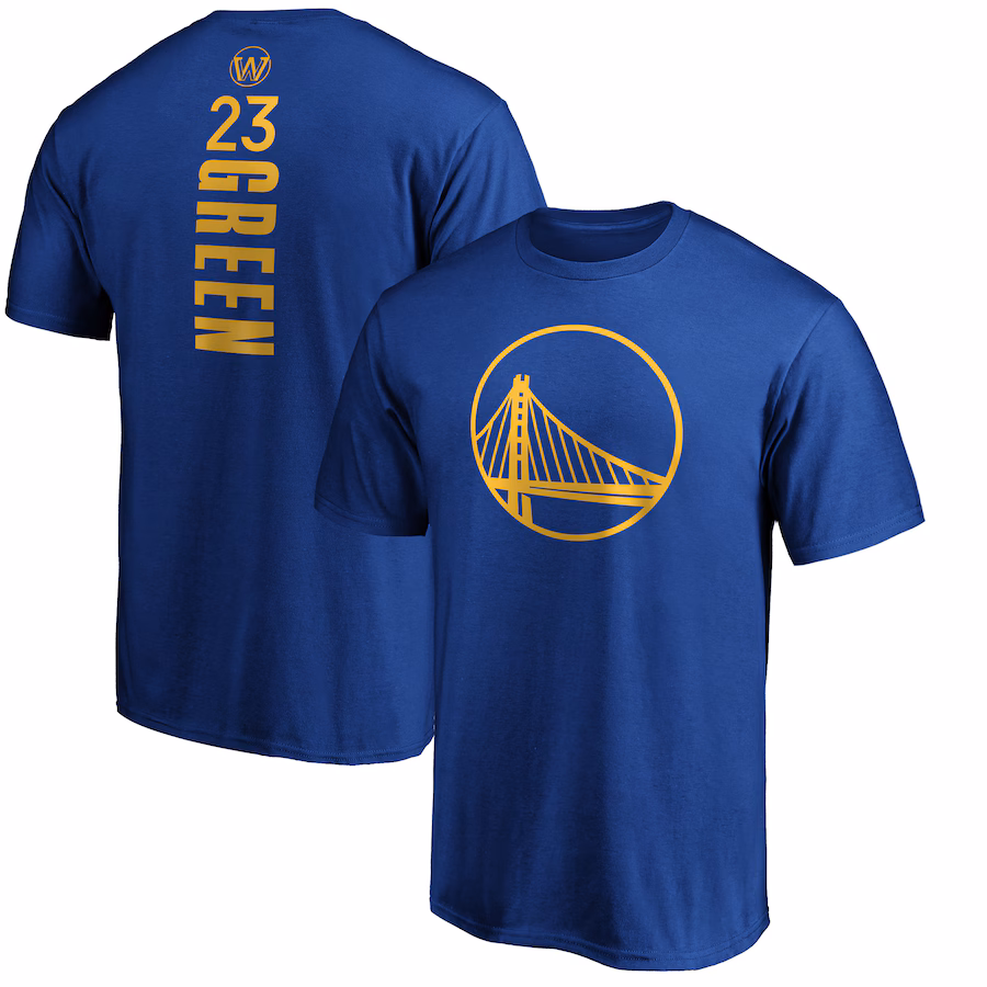 Men's Golden State Warriors Draymond Green Royal Playmaker Name & Number T-Shirt - Jersey