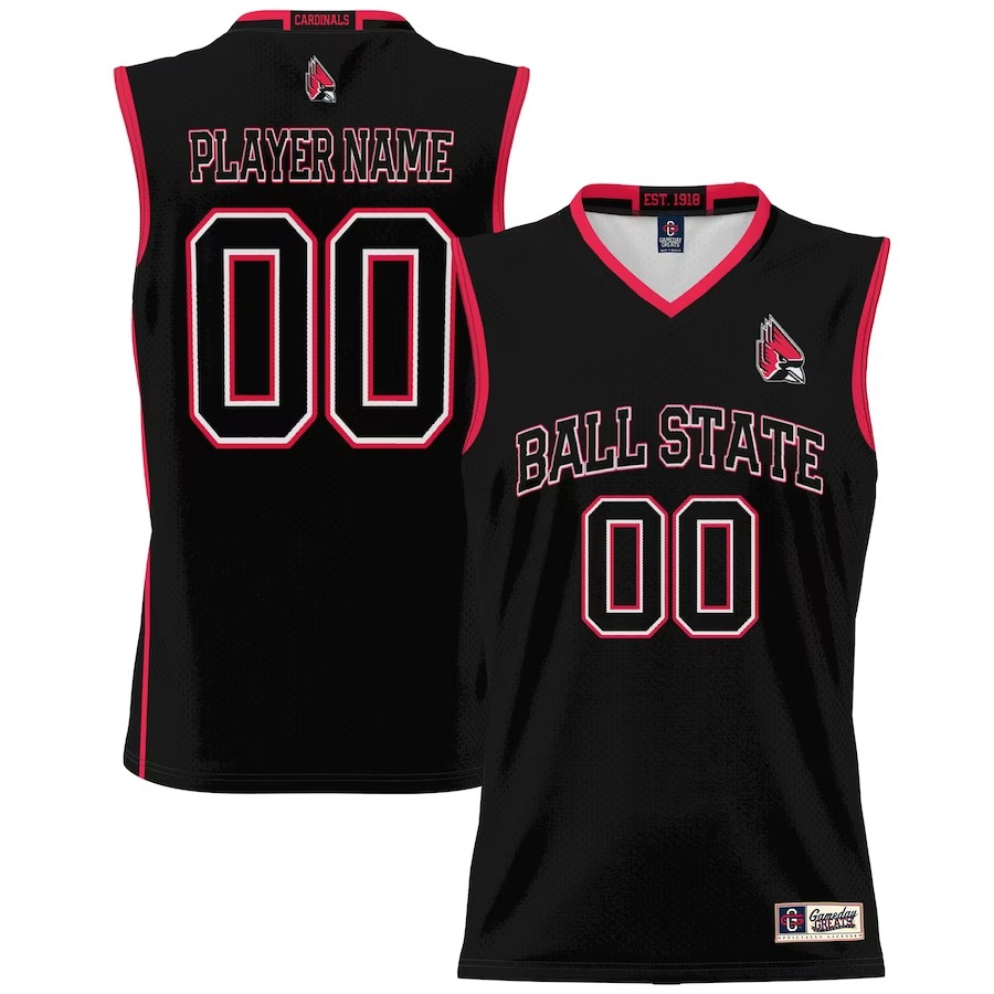 Ball State Cardinals GameDay Greats Men's NIL Pick-A-Player Lightweight Basketball Jersey - Black - Jersey