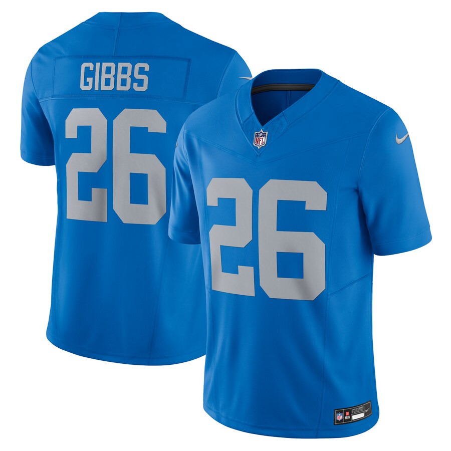Men's Detroit Lions Jahmyr Gibbs Nike Blue Vapor F.U.S.E. Alternate Limited Jersey - Jersey