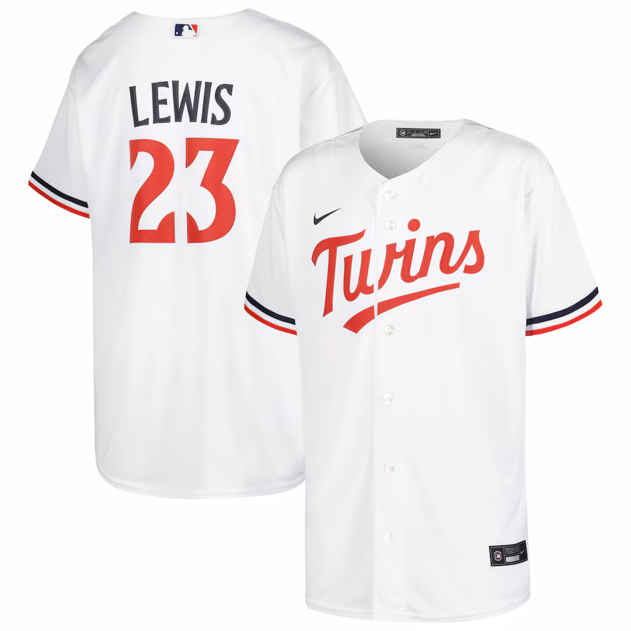 Youth Minnesota Twins Royce Lewis Nike White Home Replica Player Jersey - Jersey