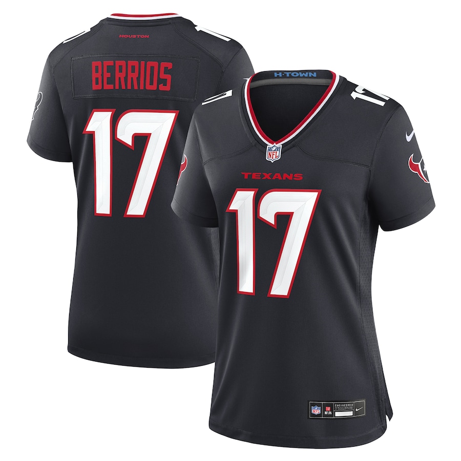Women's Houston Texans Braxton Berrios Nike Navy Team Game Jersey - Jersey