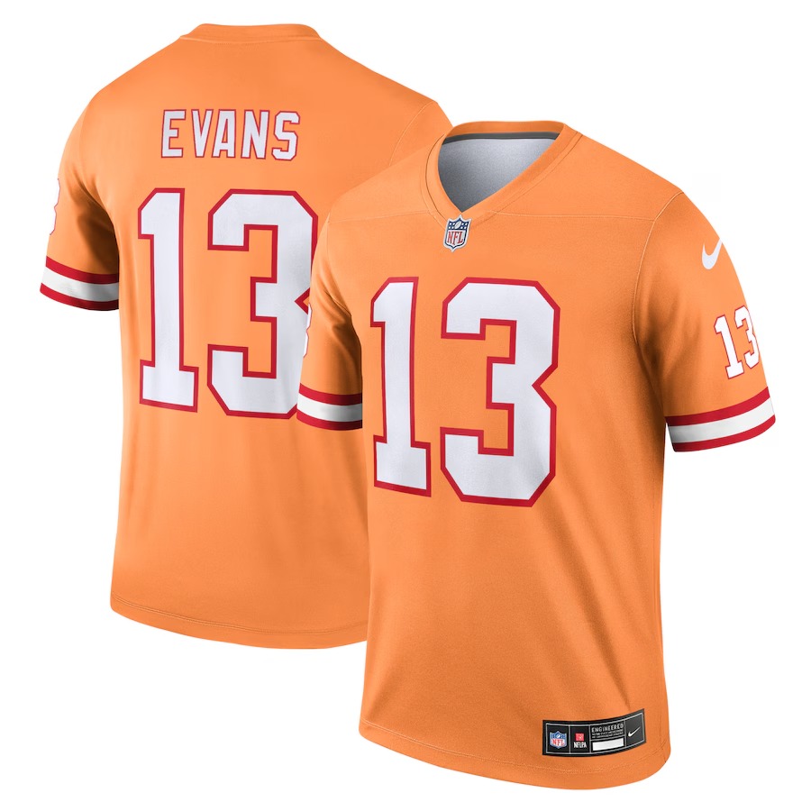 Men's Tampa Bay Buccaneers Mike Evans Nike Orange Alternate Legend Player Performance Top - Jersey