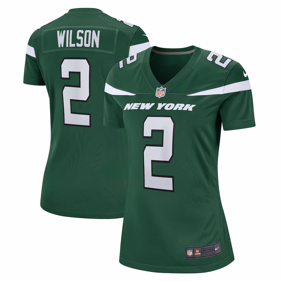 Women's New York Jets Zach Wilson Nike Green Player Jersey - Jersey