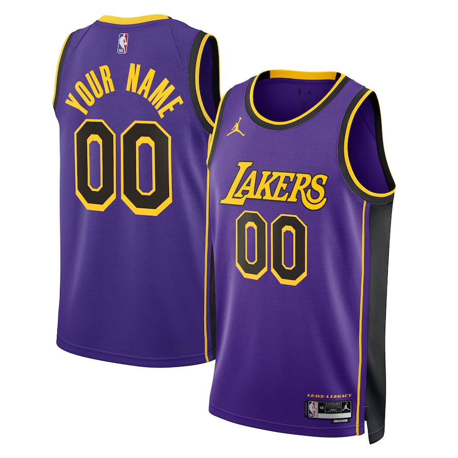 Unisex Los Angeles Lakers Jordan Brand Purple 2022/23 Swingman Custom Jersey - Statement Edition - Jersey