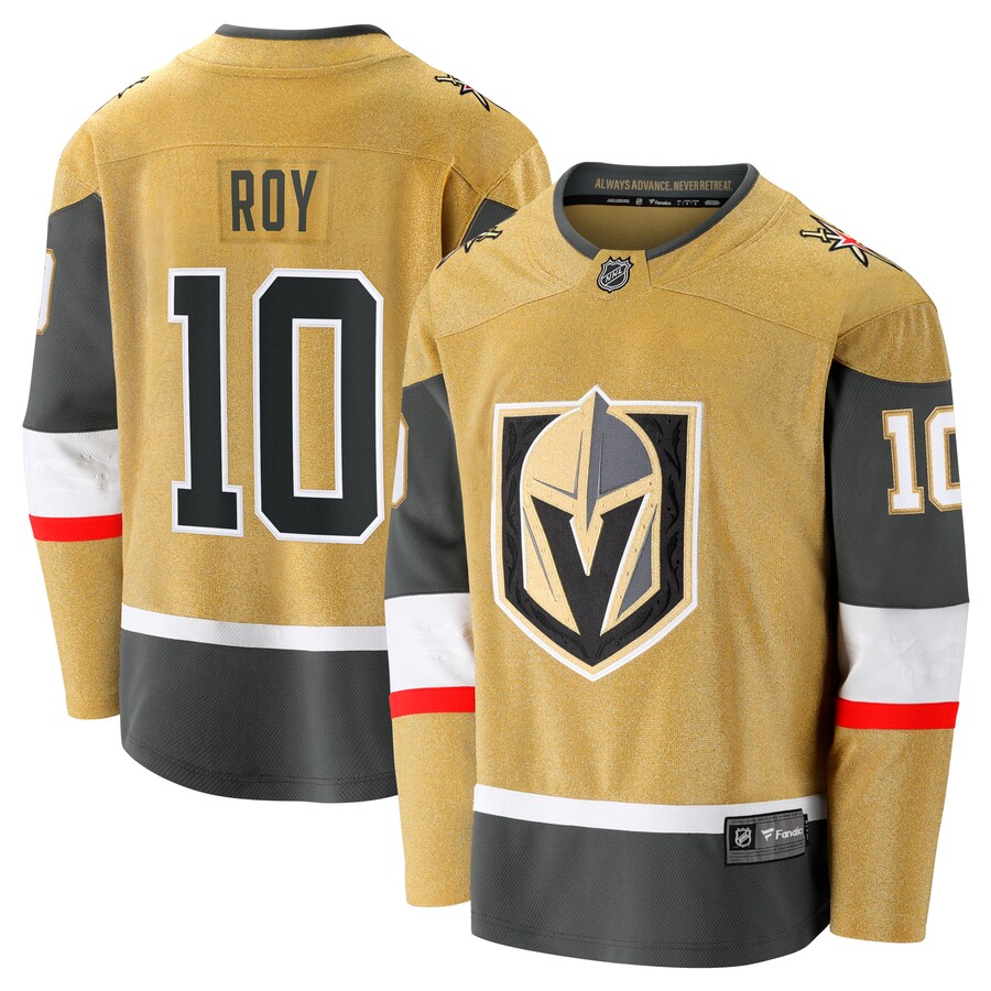 Men's Vegas Golden Knights Nicolas Roy Fanatics Branded Gold Home Breakaway Jersey - Jersey
