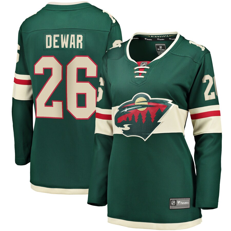 Women's Minnesota Wild Connor Dewar Fanatics Branded Green Home Breakaway Player Jersey - Jersey