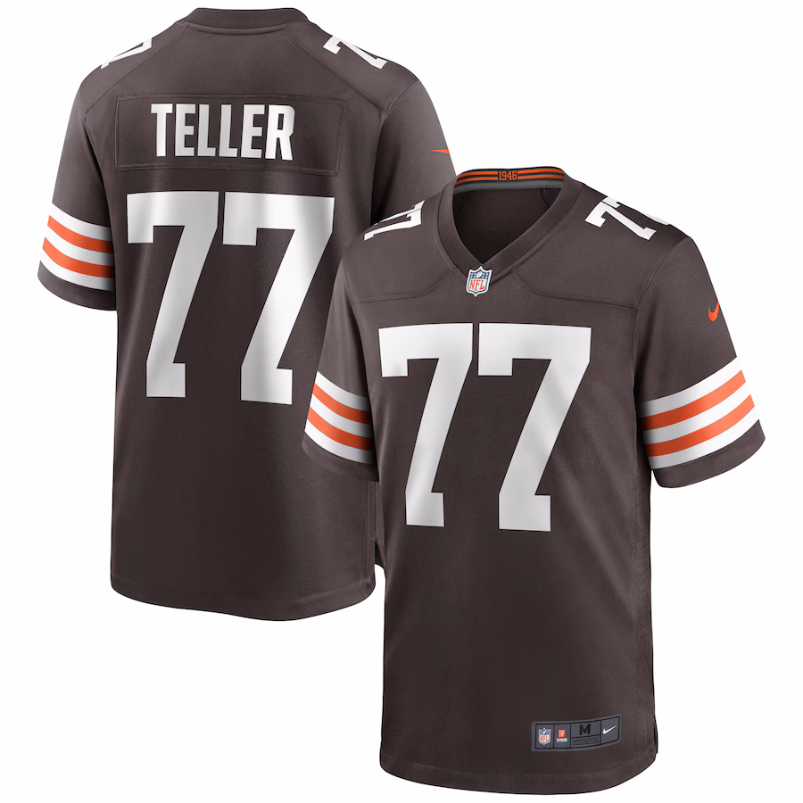 Men's Cleveland Browns Wyatt Teller Nike Brown Game Jersey - Jersey
