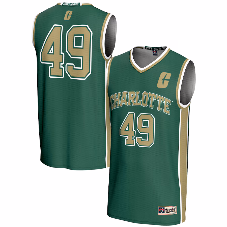 Youth GameDay Greats #49 Green Charlotte 49ers Lightweight Basketball Jersey - Jersey