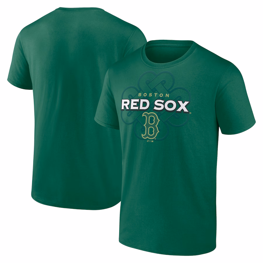 Men's Boston Red Sox Fanatics Kelly Green Celtic Luck T-Shirt - Jersey