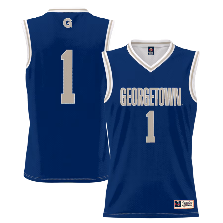 #1 Georgetown Hoyas GameDay Greats Youth Lightweight Basketball Jersey - Navy - Jersey