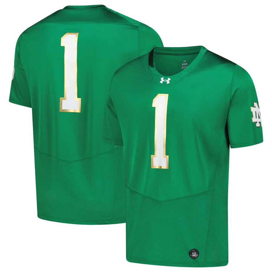 Men's Under Armour Green Notre Dame Fighting Irish Replica Football Jersey - Jersey