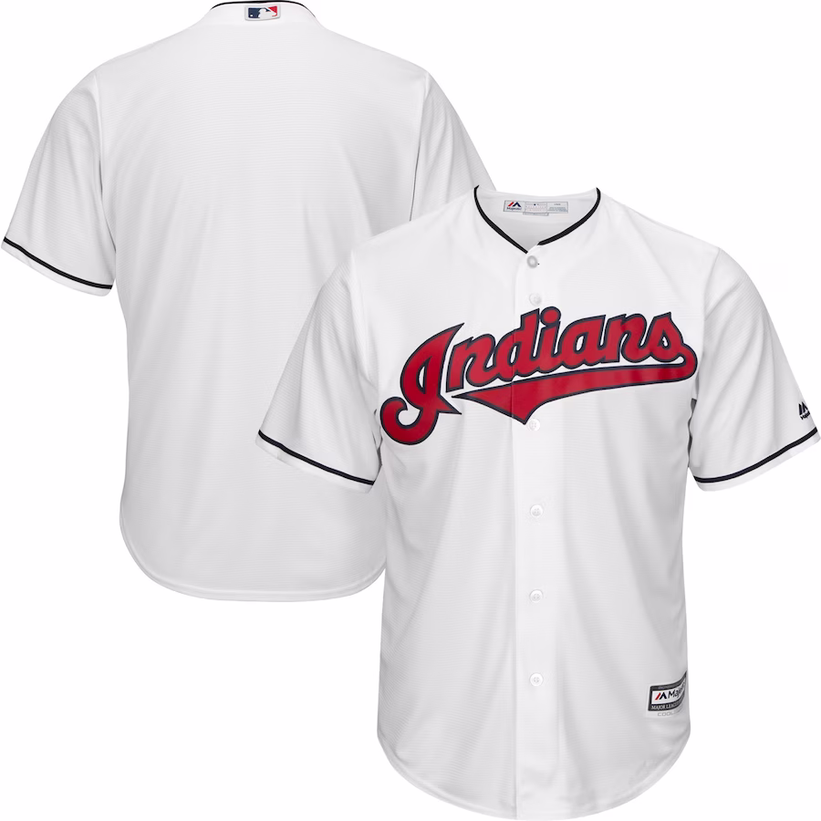 Men's Cleveland Indians Majestic White Home Cool Base Jersey - Jersey