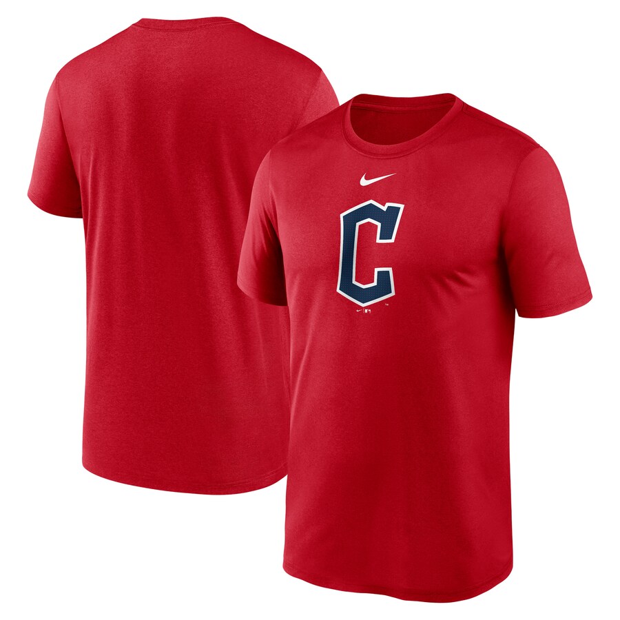 Men's Cleveland Guardians Nike Red Legend Fuse Large Logo Performance T-Shirt - Jersey