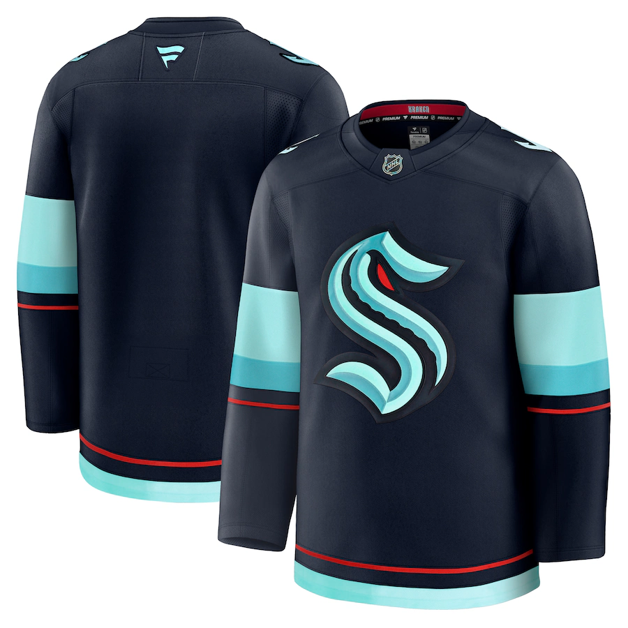 Men's Seattle Kraken Fanatics Deep Sea Blue Home Premium Jersey - Jersey