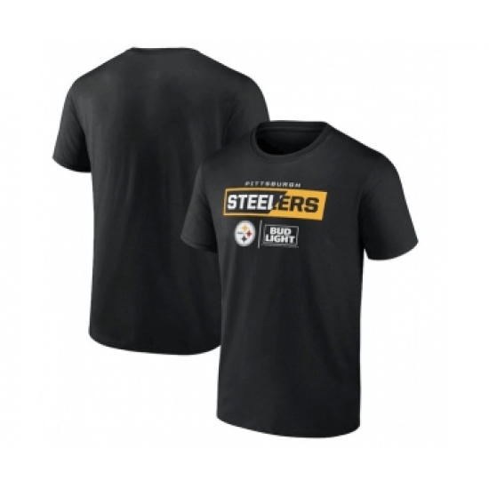 Men's Pittsburgh Steelers Black x Bud Light T-Shirt - Jersey