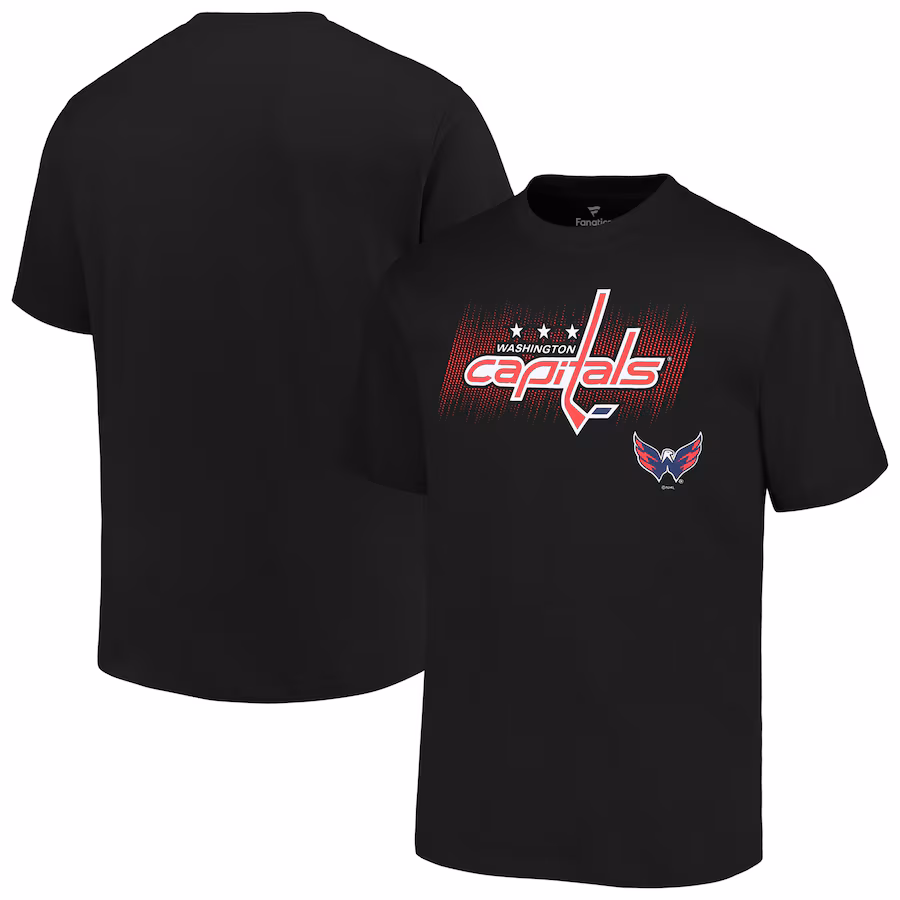 Men's Washington Capitals Fanatics Black Big & Tall Wordmark T-Shirt - Jersey