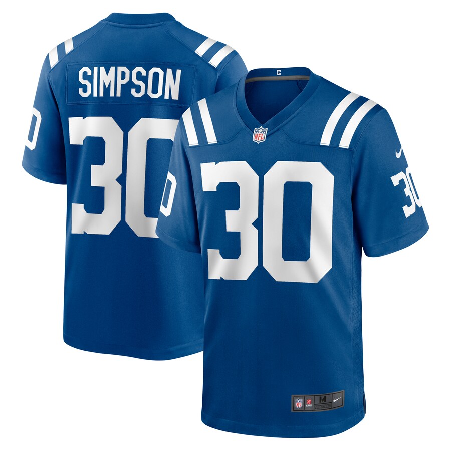Men's Indianapolis Colts Jaylin Simpson Nike  Royal Game Jersey - Jersey
