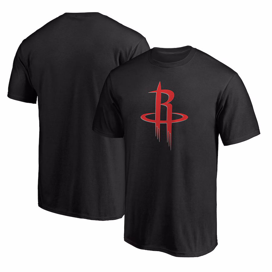 Men's Houston Rockets Black Primary Logo T-Shirt - Jersey