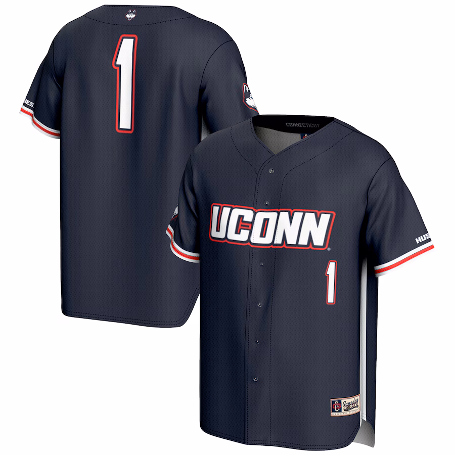Youth GameDay Greats #1 Navy UConn Huskies Lightweight Baseball Jersey - Jersey