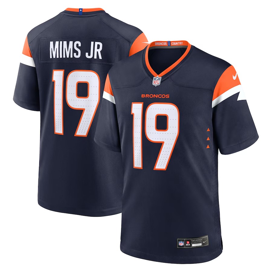 Men's Denver Broncos Marvin Mims Jr Nike Navy Alternate Game Jersey - Jersey
