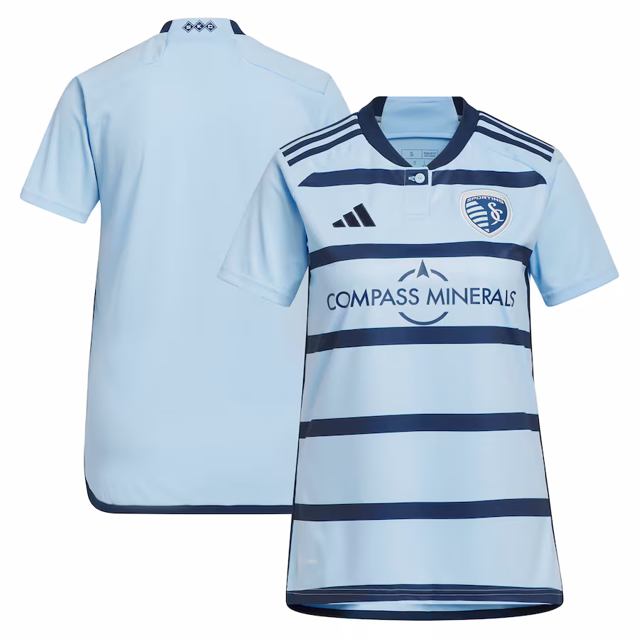 Women's Sporting Kansas City adidas Light Blue 2023 Hoops 4.0 Replica Jersey - Jersey