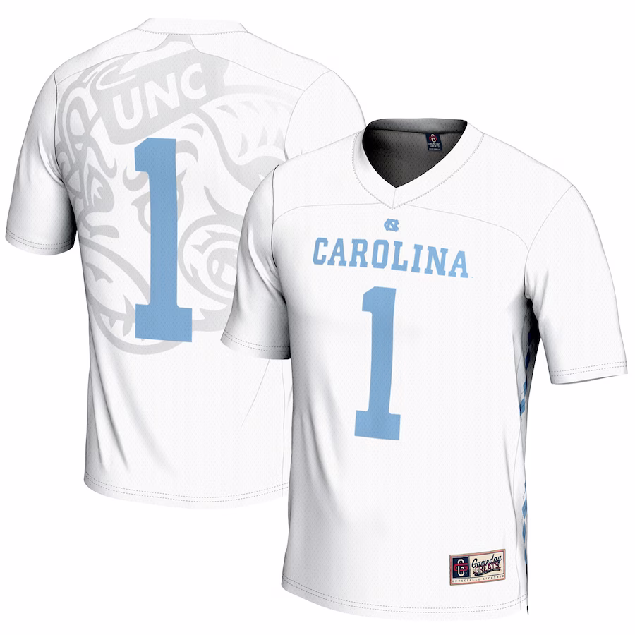 #1 North Carolina Tar Heels GameDay Greats Youth Lightweight Men's Lacrosse Jersey - White - Jersey