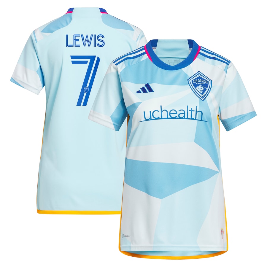 Women's Colorado Rapids Jonathan Lewis adidas Light Blue 2023 New Day Kit Replica Jersey - Jersey