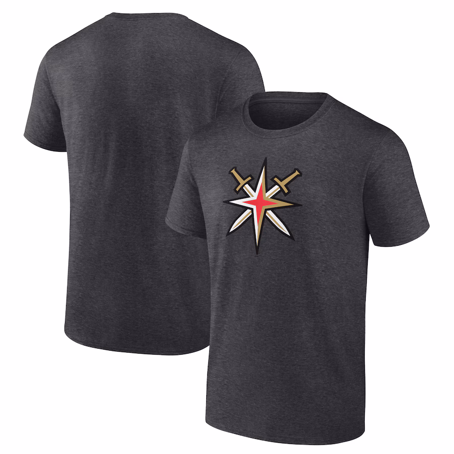 Men's Vegas Golden Knights Charcoal Shoulder Patch Logo T-Shirt - Jersey
