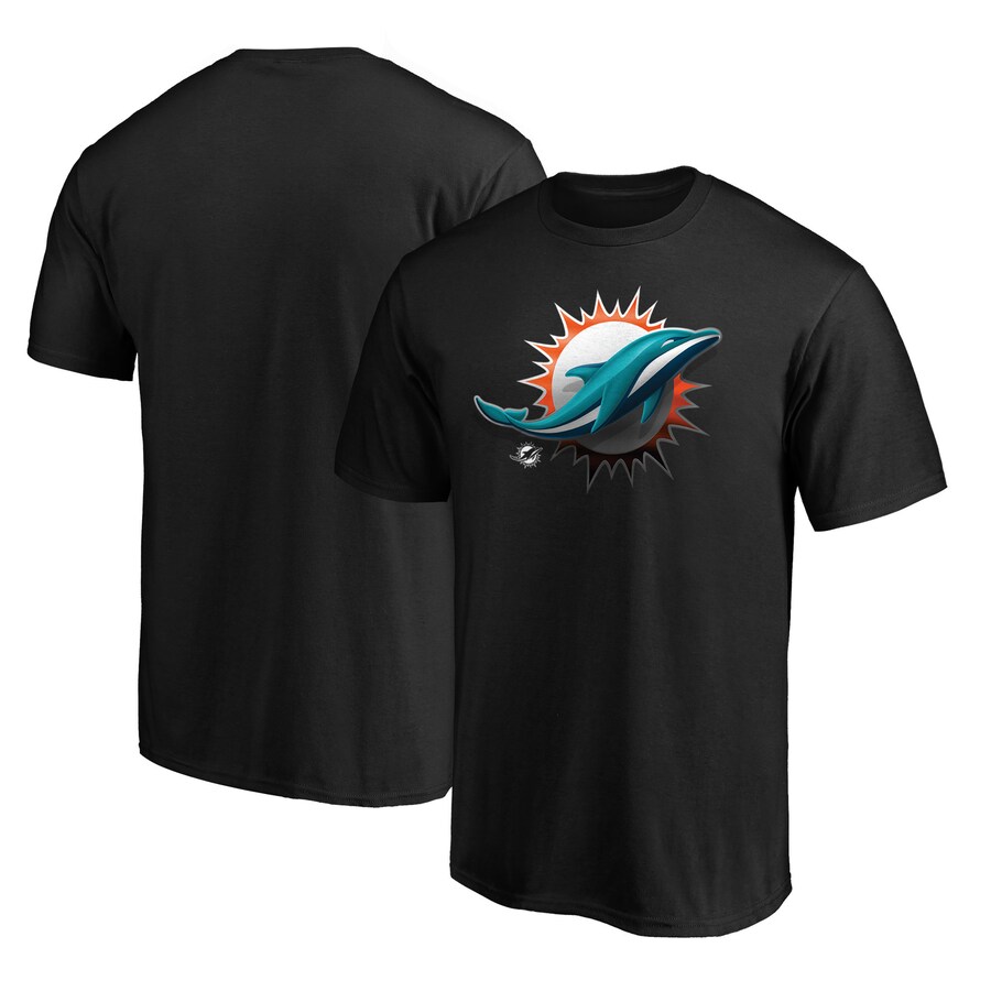 Men's Miami Dolphins  Black Midnight Mascot T-Shirt - Jersey