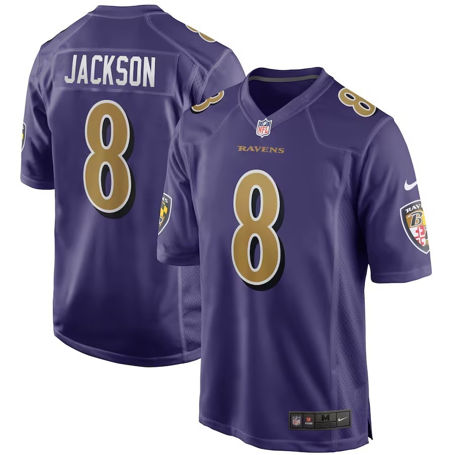 Men's Baltimore Ravens Lamar Jackson Nike Purple Alternate Game Jersey - Jersey