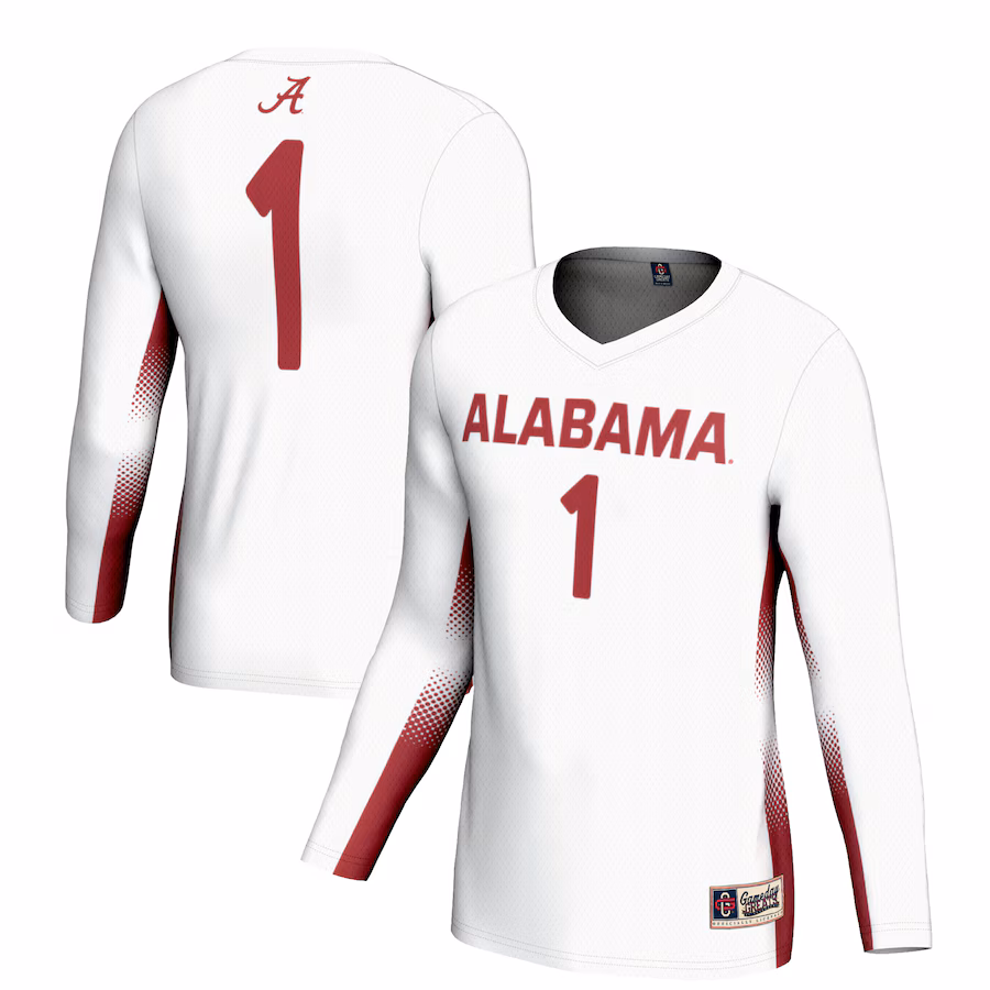 Unisex GameDay Greats #1 White Alabama Crimson Tide Lightweight Volleyball Jersey - Jersey