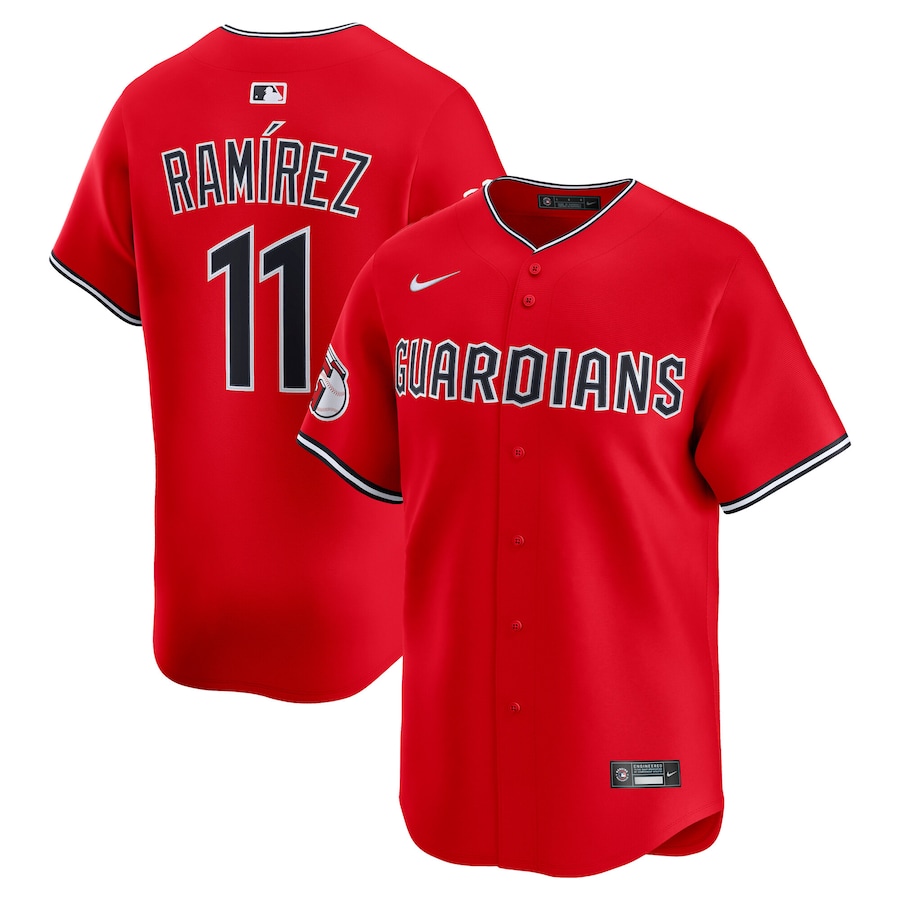 Men's Cleveland Guardians Jose Ramirez Nike Red Alternate Limited Jersey - Jersey