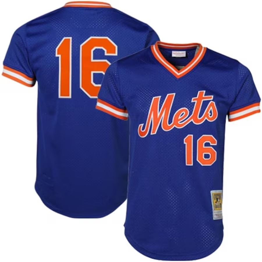 Men's New York Mets Dwight Gooden Mitchell & Ness Royal Cooperstown Mesh Batting Practice Jersey - Jersey
