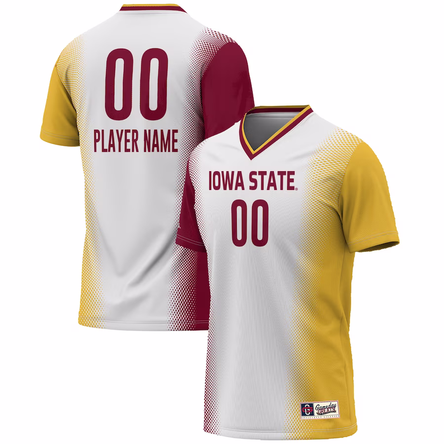 Iowa State Cyclones GameDay Greats Youth NIL Pick-A-Player Lightweight Women's Soccer Jersey - White - Jersey