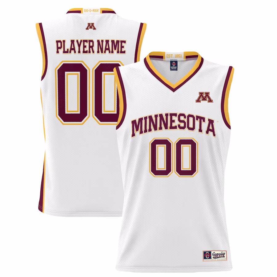 Minnesota Golden Gophers GameDay Greats Youth NIL Pick-A-Player Lightweight Basketball Jersey - White - Jersey