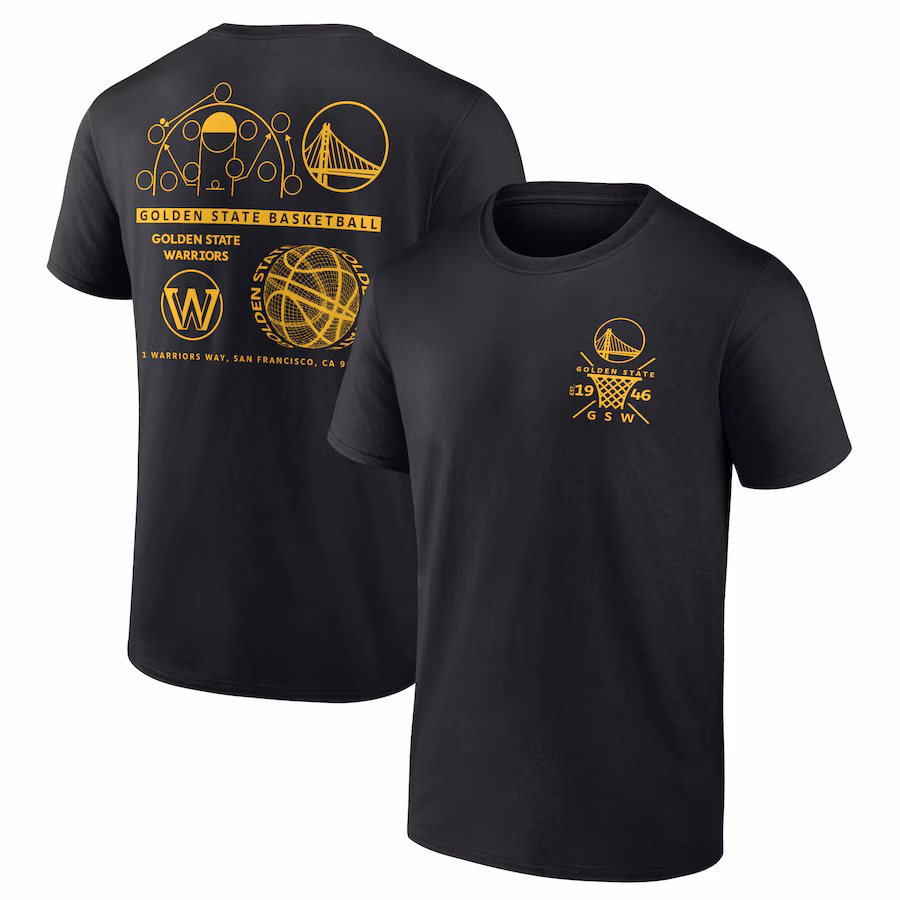 Men's Golden State Warriors  Black Street Collective T-Shirt - Jersey