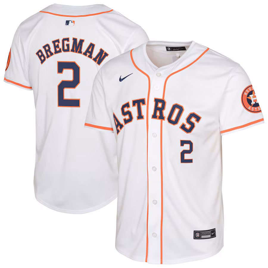 Youth Houston Astros Alex Bregman Nike White Home Limited Jersey - Jersey