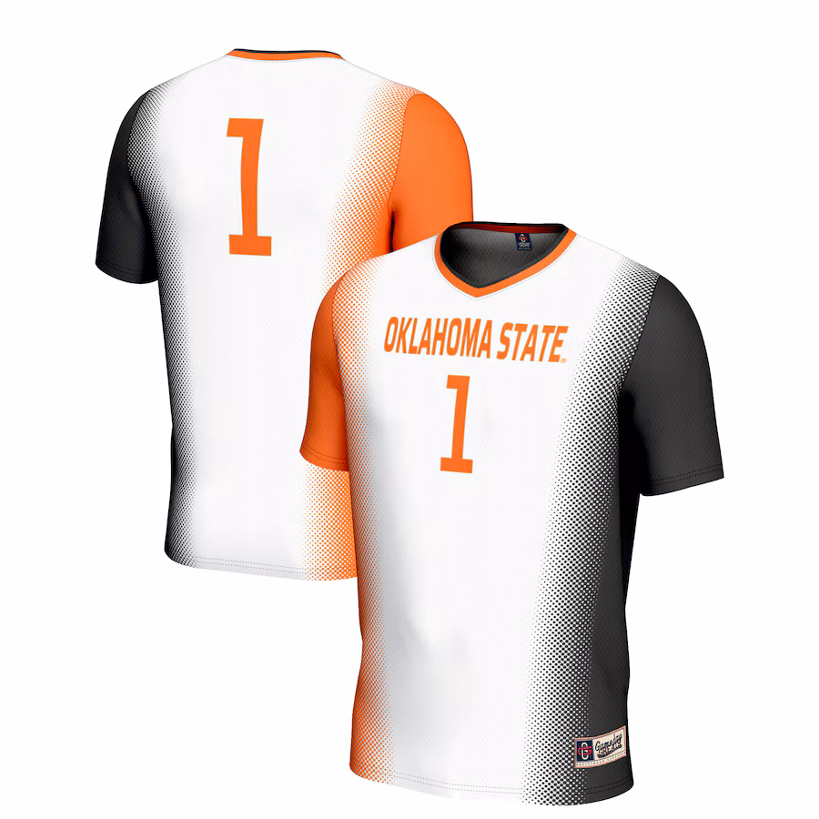 Unisex GameDay Greats #1 White Oklahoma State Cowboys  Lightweight Women's Soccer Jersey - Jersey