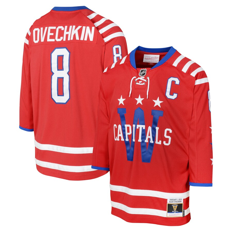Youth Washington Capitals Alexander Ovechkin Mitchell & Ness Red 2015 Blue Line Player Jersey - Jersey