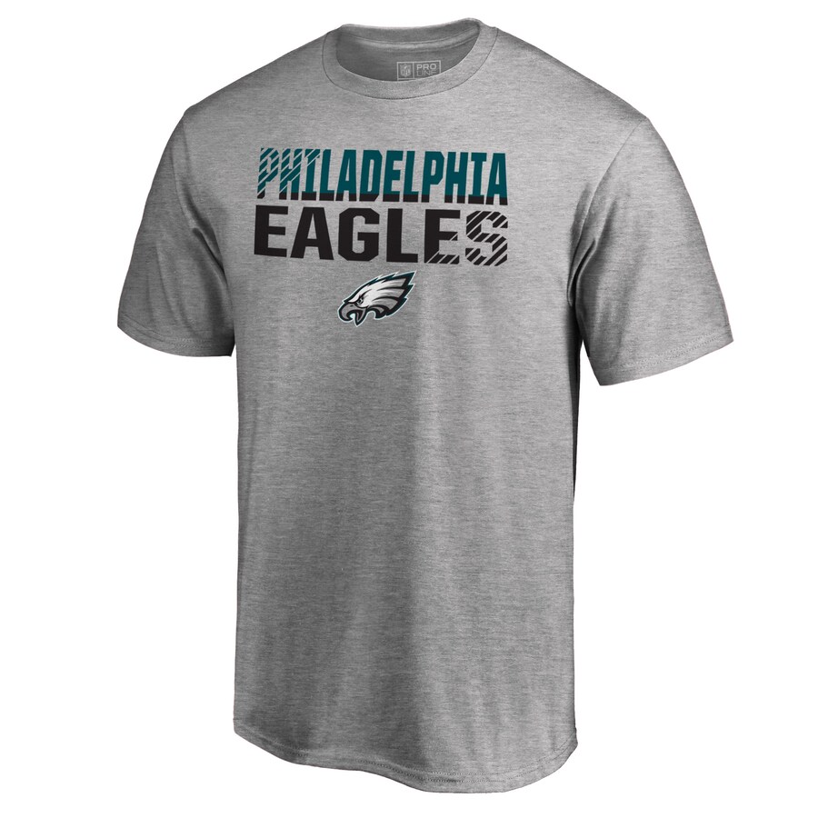 Men's Philadelphia Eagles Ash Iconic Collection Fade Out T-Shirt - Jersey
