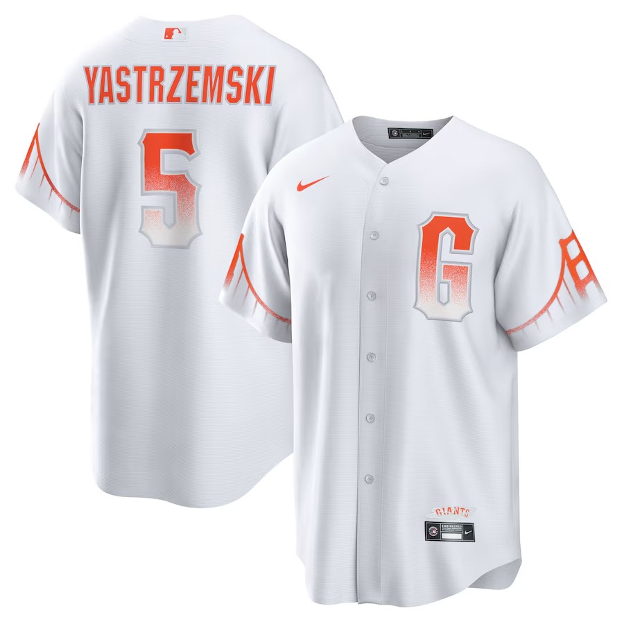 Men's San Francisco Giants Mike Yastrzemski Nike White 2021 City Connect Replica Player Jersey - Jersey